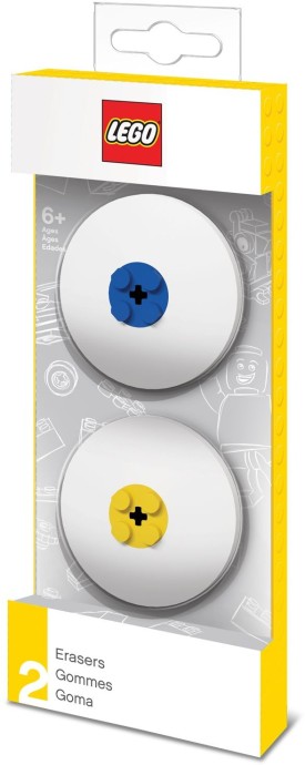 LEGO® Round Eraser Set (Blue and Yellow) 5005108