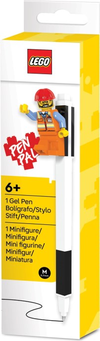 LEGO® Pen Pal Gel Pen with Construction Worker Minifigure (Black) 5010103
