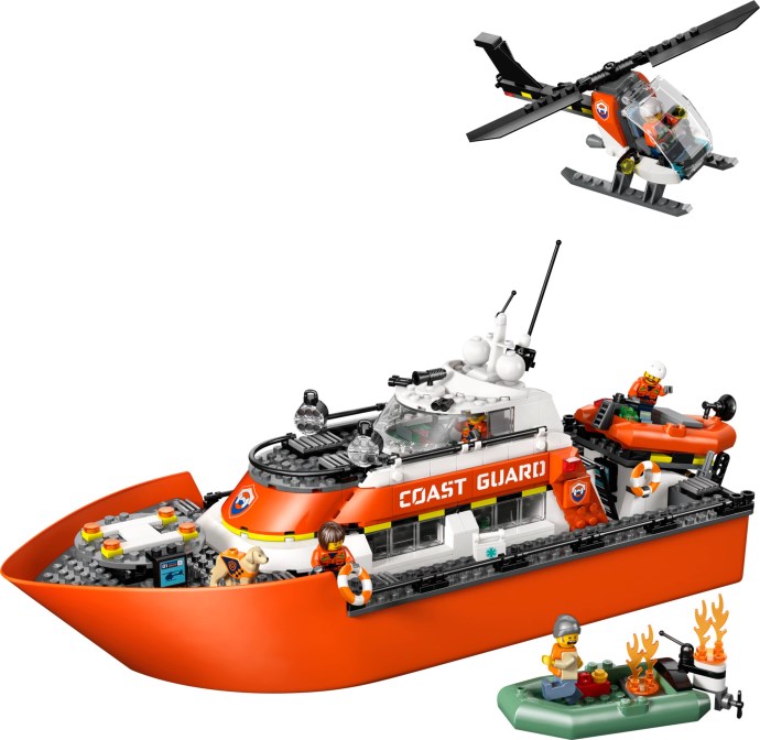 LEGO® Coast Guard Rescue Boat & Helicopter 60504