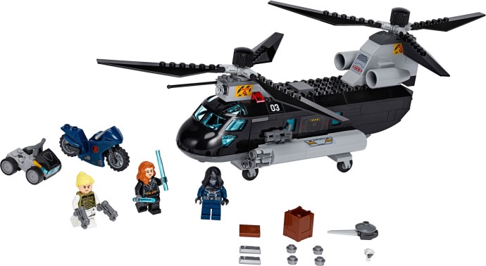 LEGO® Black Widow's Helicopter Chase 76162