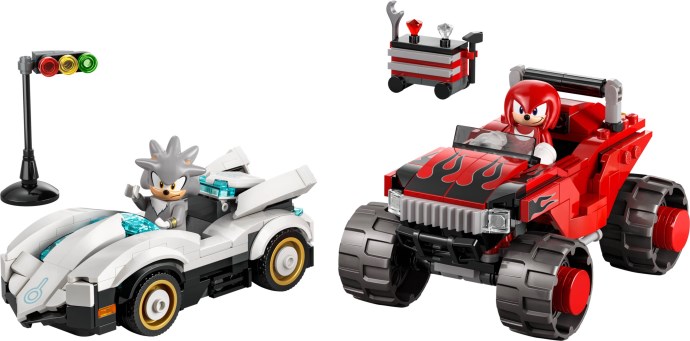 LEGO® Silver's car vs. Knuckles' Monster Truck 77118