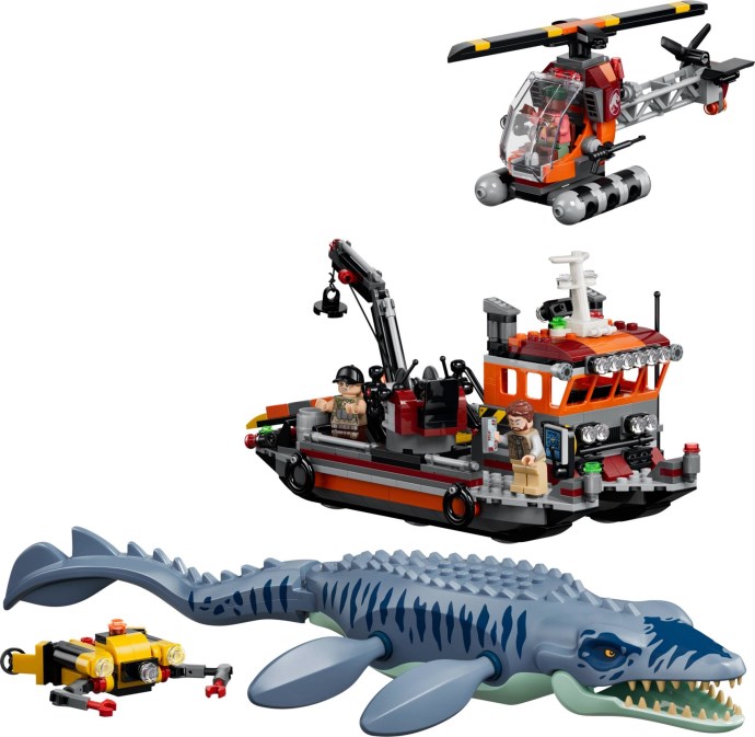 LEGO® Mosasaurus Dinosaur Boat Attack 77983